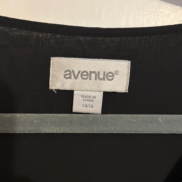 Avenue Black Blouse with Gold Shoulder Details - Picture 2 of 5